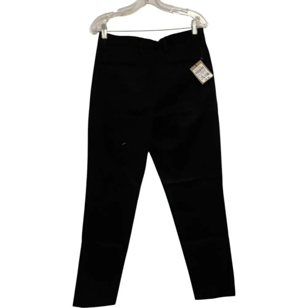 Massimo Dutti Men Pants EU 38 US 30 Black Twill Tapered Fit Trouser 0011/040 NWT